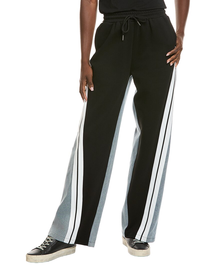 Gracia Garnished Denim Tracksuit Pant In Multi