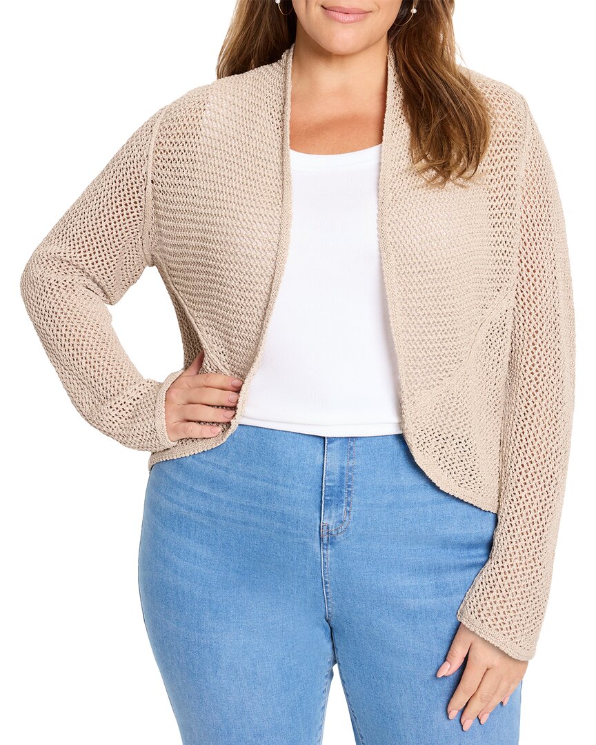 Nic + Zoe Nic+zoe Mesh Cocoon Cardigan In Neutral