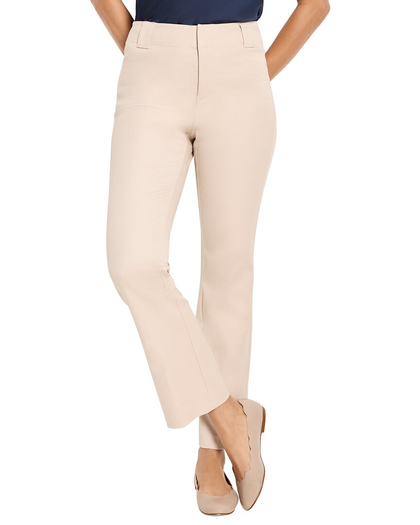 Nic + Zoe Nic+zoe Plaza Demi Boot Cotton Bi-stretch Pant In Neutral