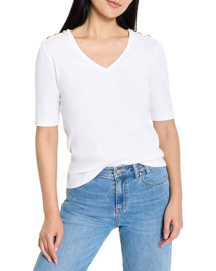 Nic + Zoe Nic+zoe Elbow Sleeve Top In Neutral
