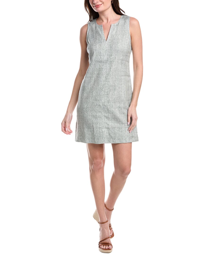 Tommy Bahama Palm-a-dora Shimmer Bay Linen-blend Sheath Dress In Gray