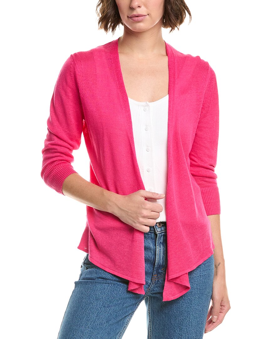 Tommy Bahama Addison Linen-blend Cardigan In Pink