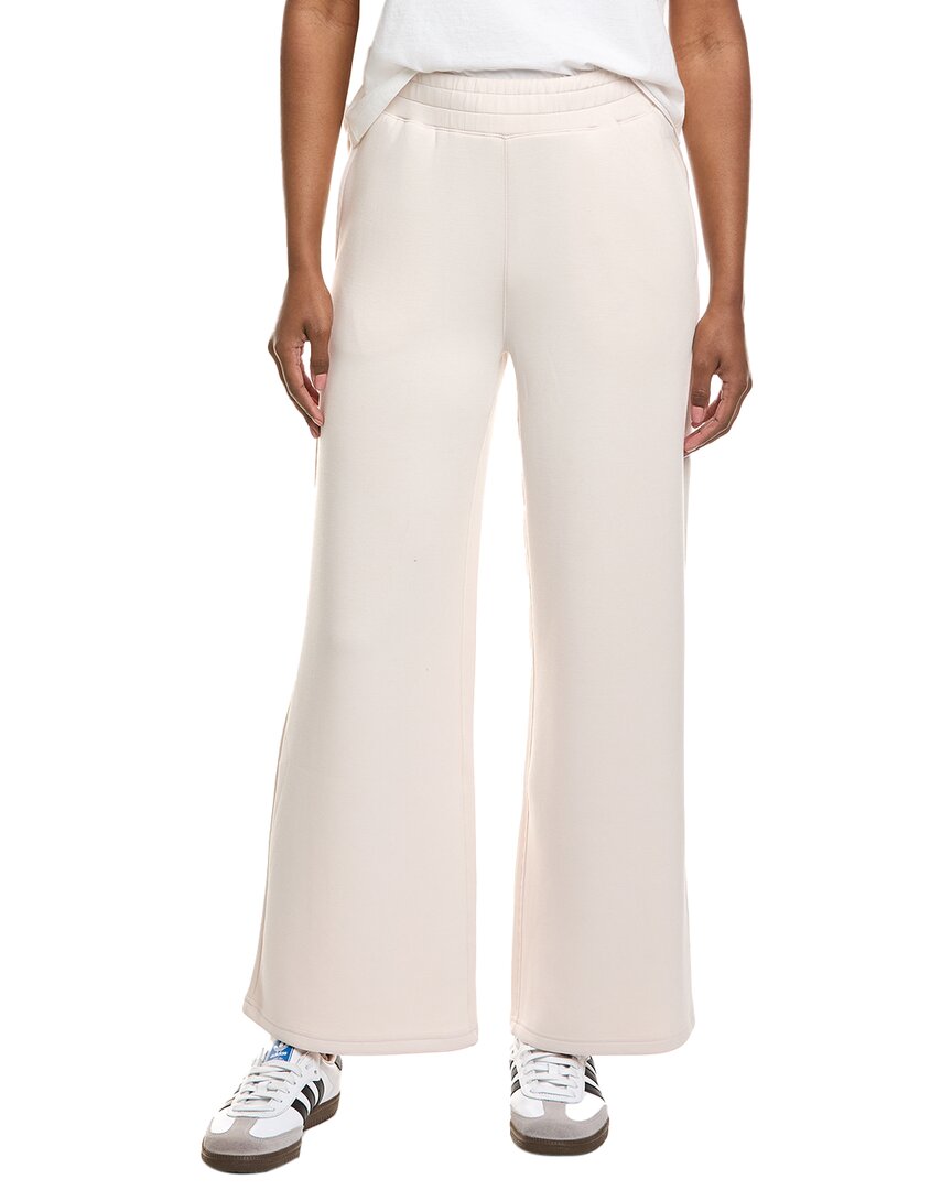 Vintage Havana Cloud Fleece Flare Pant In White