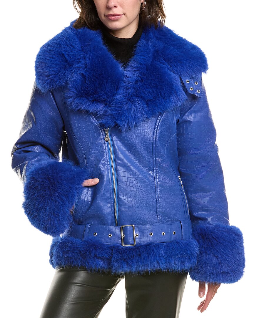 Ow Collection Croc Jacket In Blue