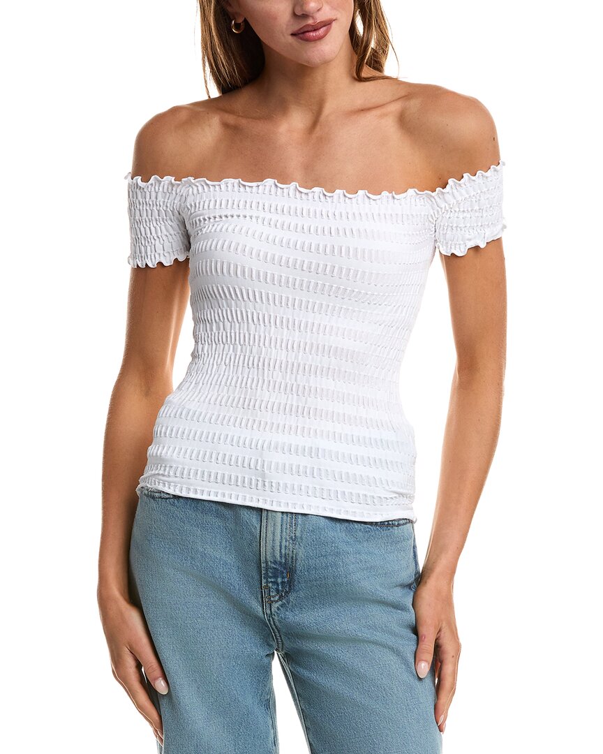 Free People Pucker Up Seamless T-shirt In White