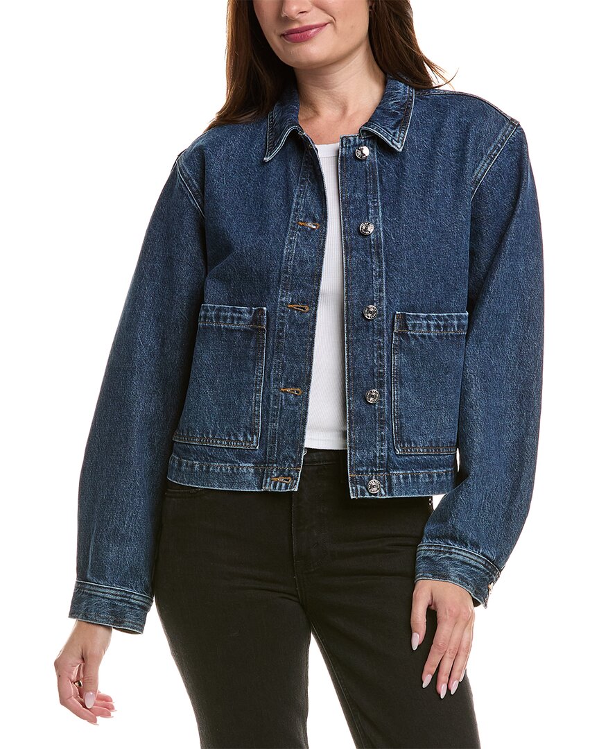 Frame The Patch Pocket Jacket In Blue