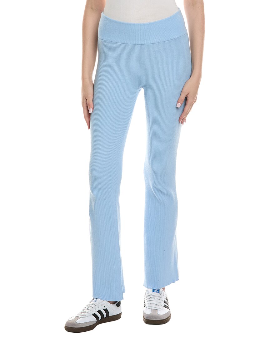 Chaser Roxy Rib Knit Partyy Flare Pant In Blue