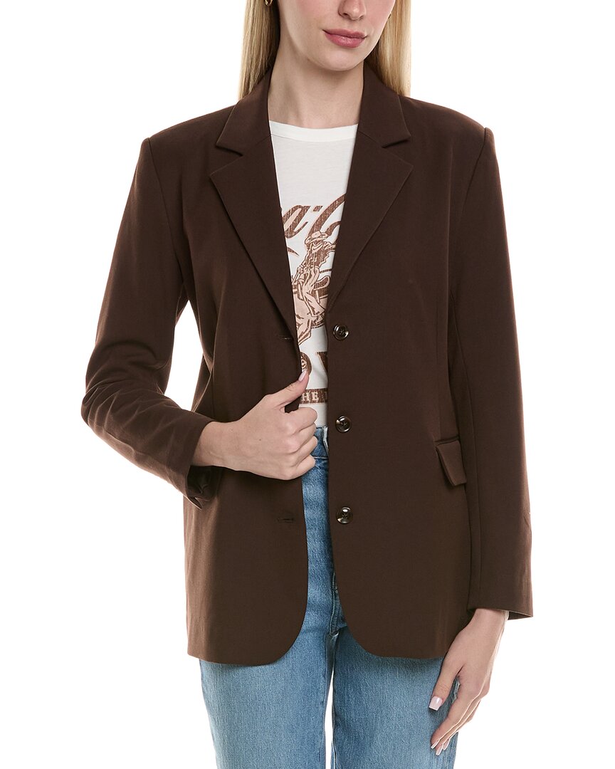 Chaser Stretch Suiting Chalette Jacket In Brown