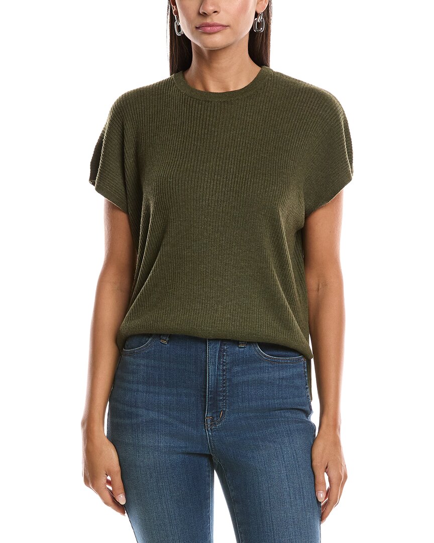 Splendid Rib Knit Top In Green