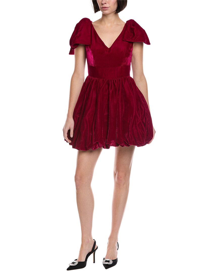 Fate Velvet Cocktail Dress In Purple