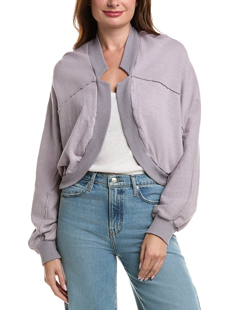Project Social T Leyenda Seamed Shrug Cardigan In Gold