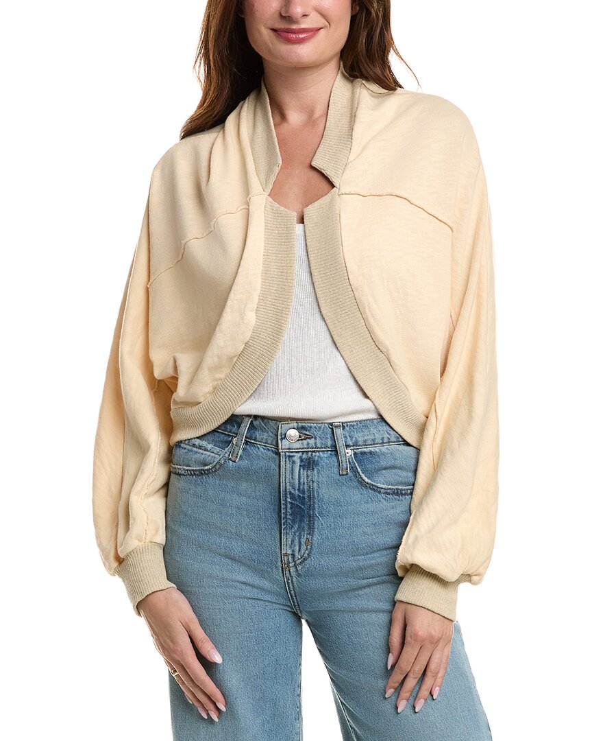 Project Social T Leyenda Seamed Shrug Cardigan In Neutral