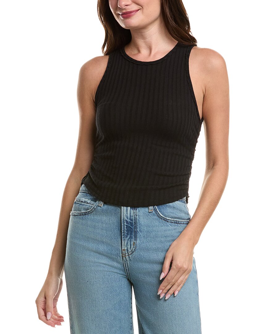Project Social T Love Like This Side Ruched Sweater Tank In Black