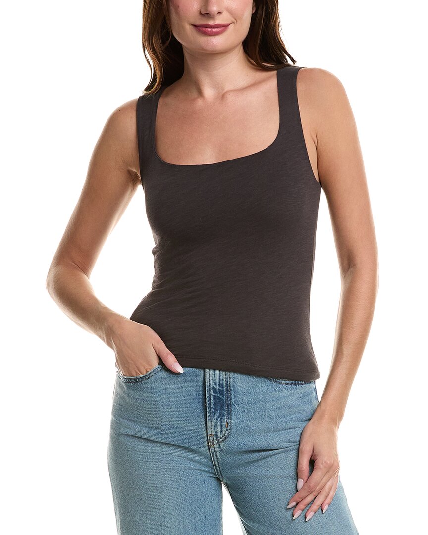 Project Social T Sarah Square Neck Seamless Tank In Black