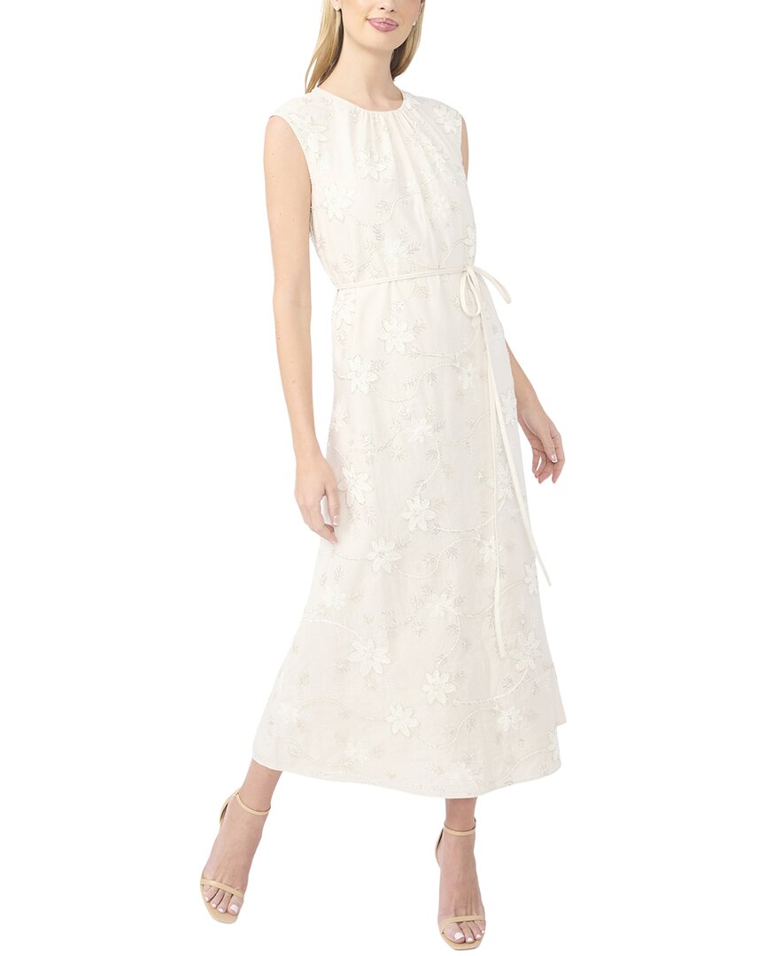 Ted Baker Parker Linen Maxi Dress In 103-new Ivory