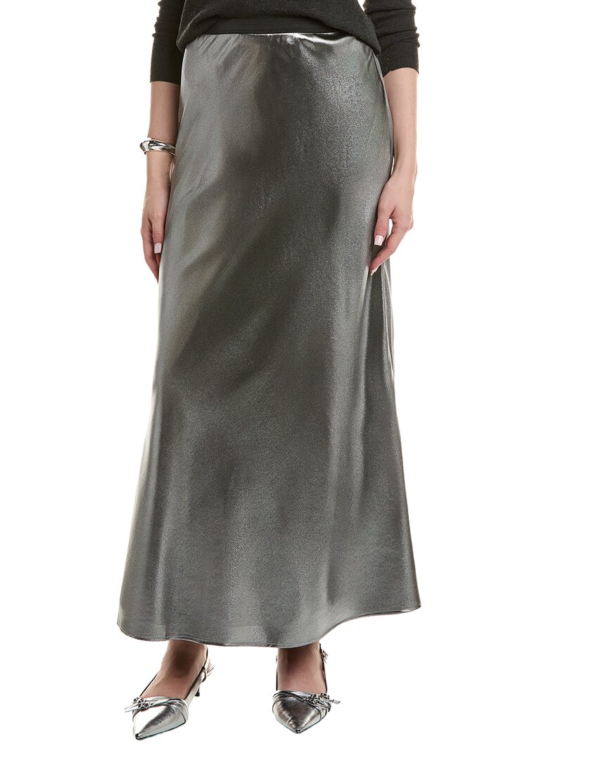 Kenneth Cole Pull-on Bias Flared Skirt In Gray