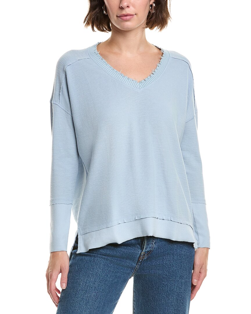 Grey State Top In Blue