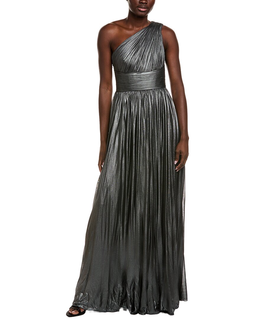 Michael Kors Collection Metallic Goddess Gown In Gray