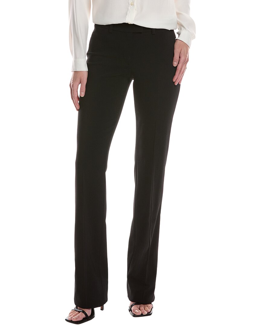 Michael Kors Collection Crepe Yasmeen Wool & Silk-blend Trouser In Black
