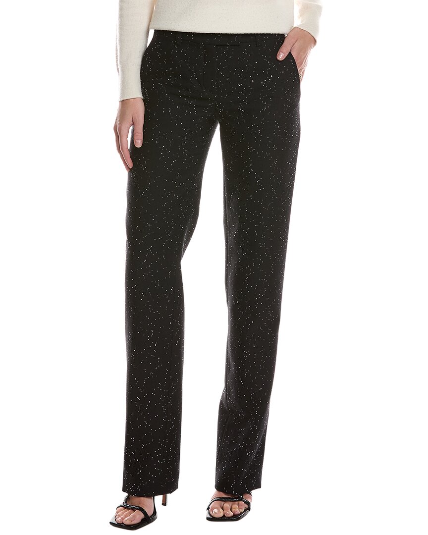 Michael Kors Collection Carolyn Wool & Silk-blend Trouser In Black