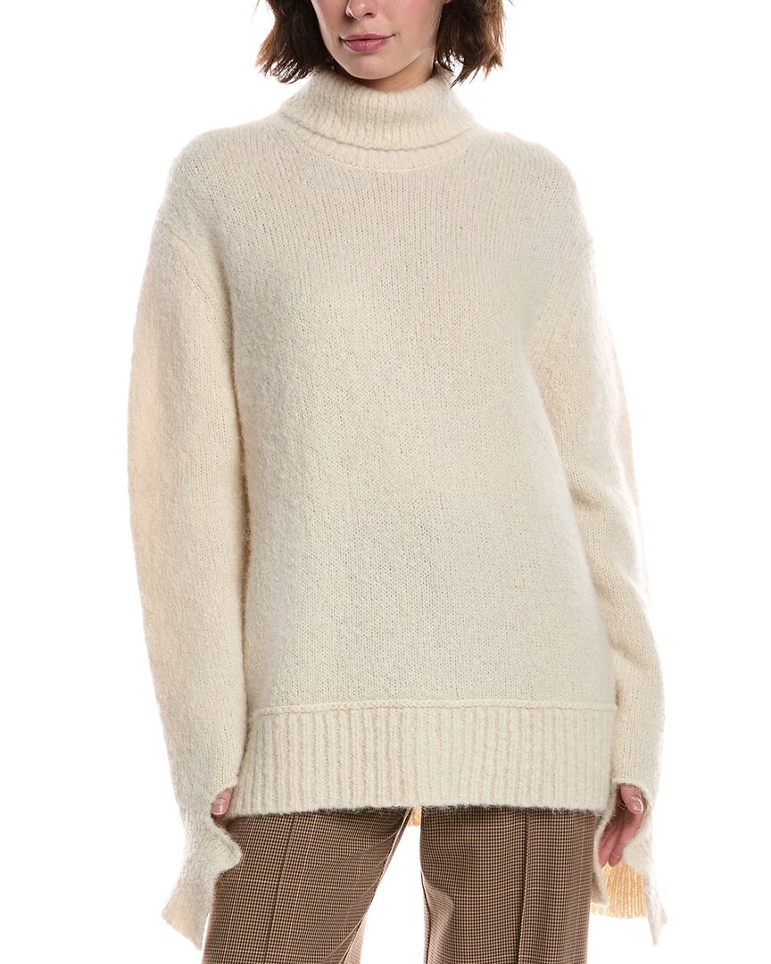 Michael Kors Collection Cashmere & Silk-blend Sweater In Neutral