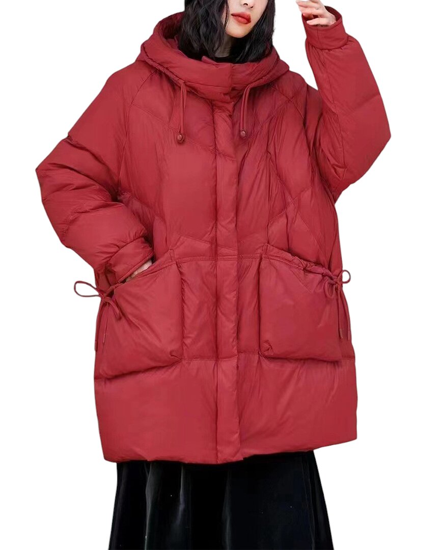 Amanda Royal Medium Puffer Jacket In Red