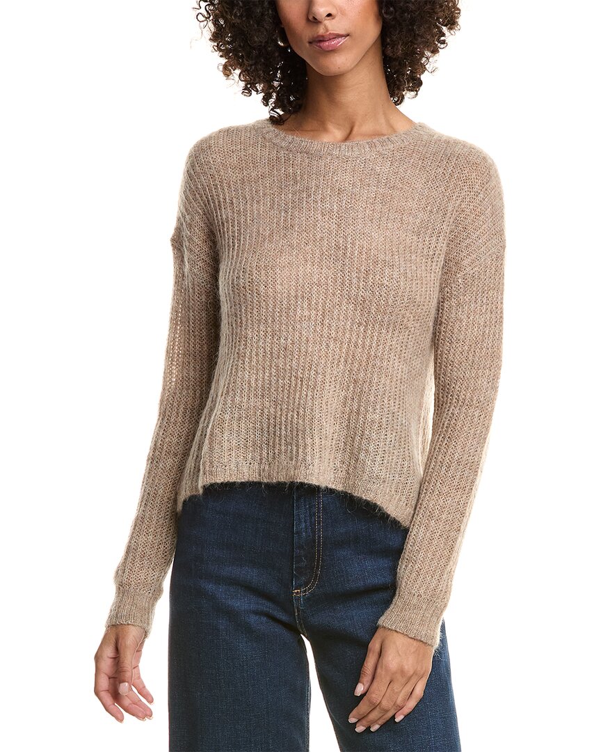 Bella Dahl Slouchy Mohair & Wool-blend Sweater In Brown