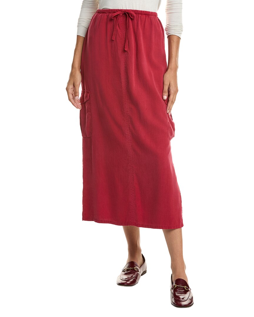 Bella Dahl Cargo Midi Skirt In Red