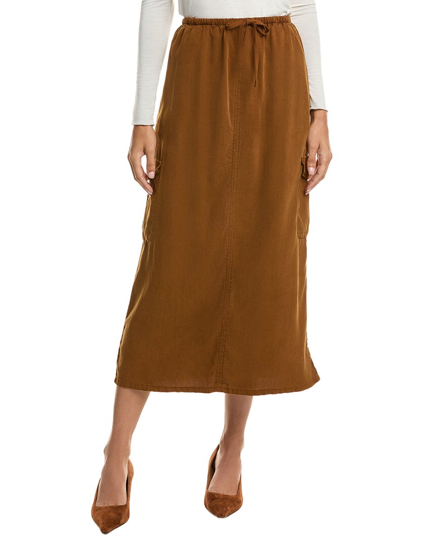 Bella Dahl Cargo Midi Skirt In Gold