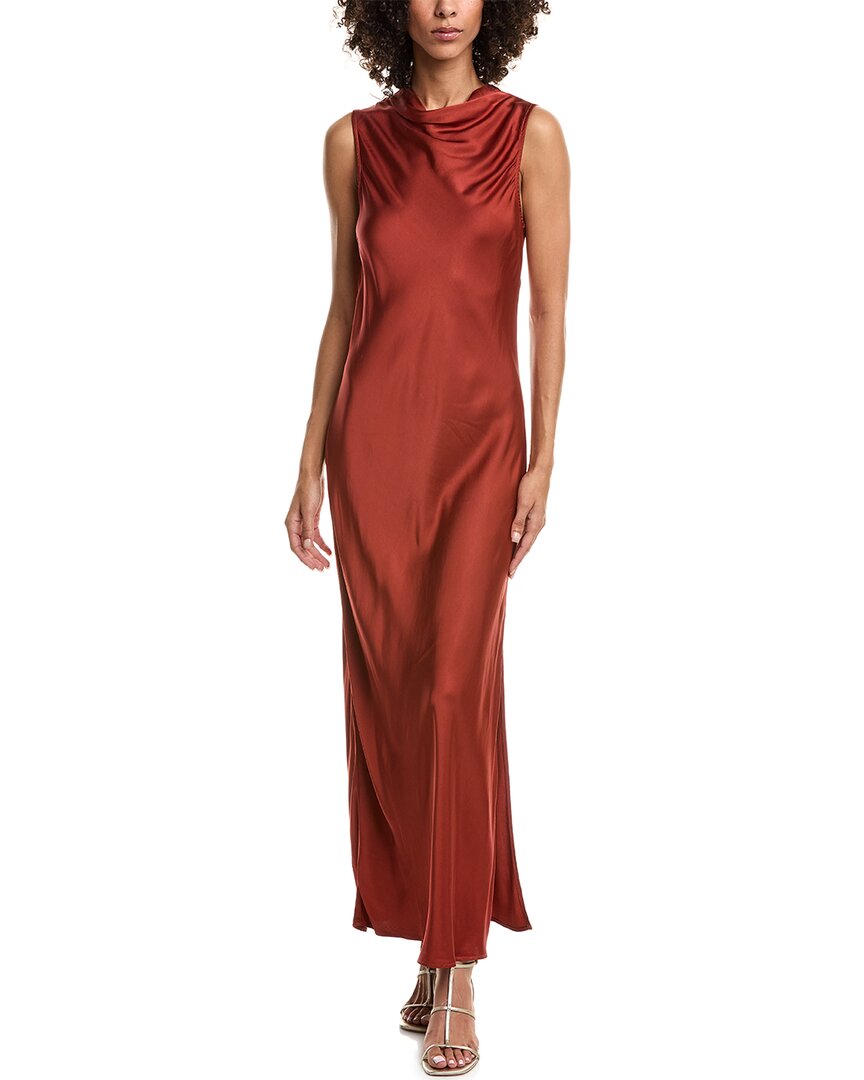 Bella Dahl Mock Neck Halter Dress In Red