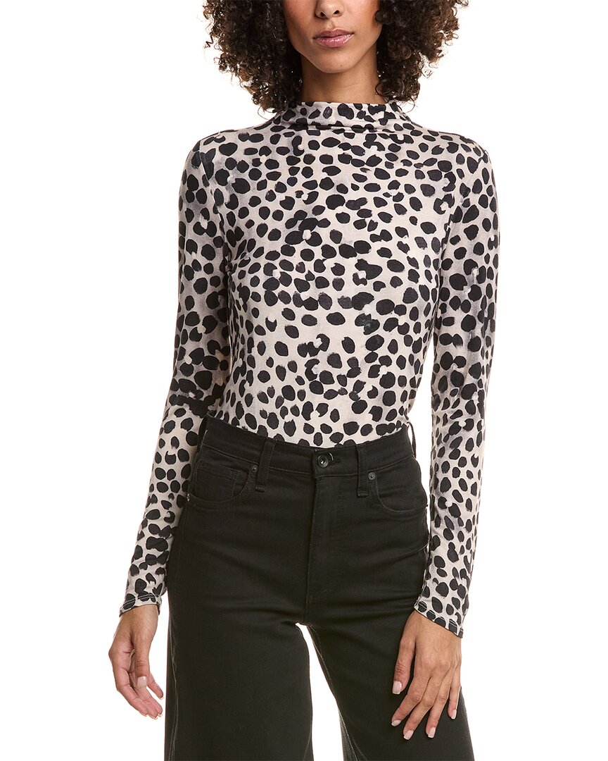 Bella Dahl Mock Neck Top In Multi