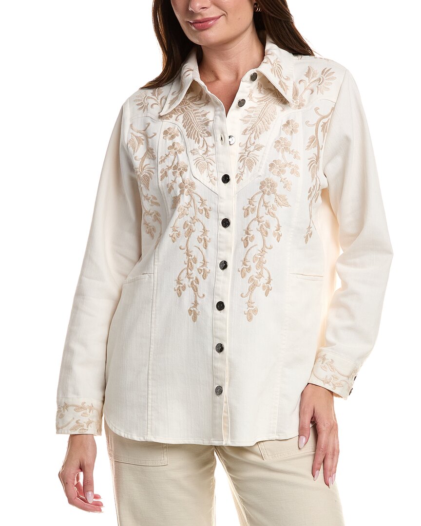 Johnny Was Western Seamed Jacket In White