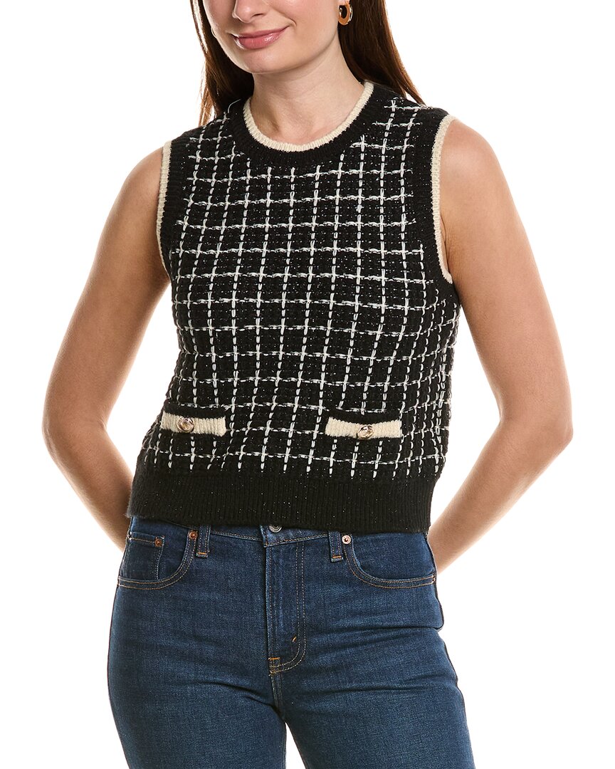 Ellen Tracy Boucle Vest In Black