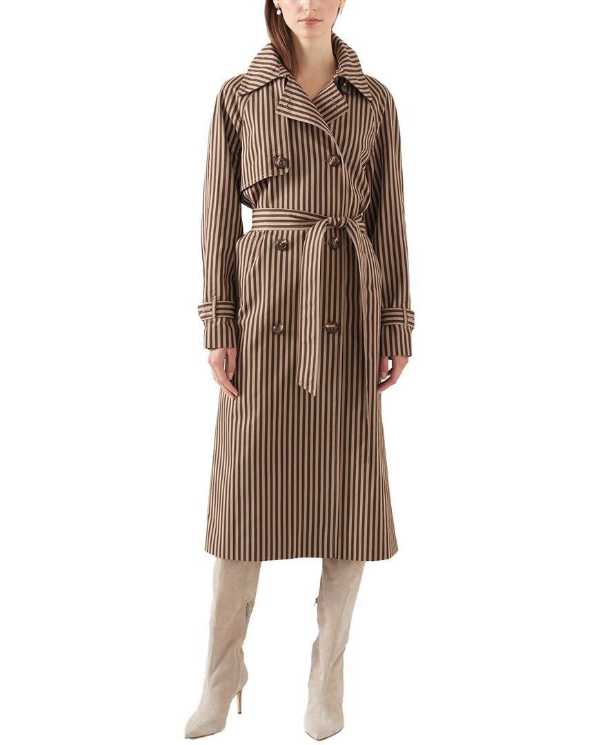 Lk Bennett Carine Trench Coat In Brown