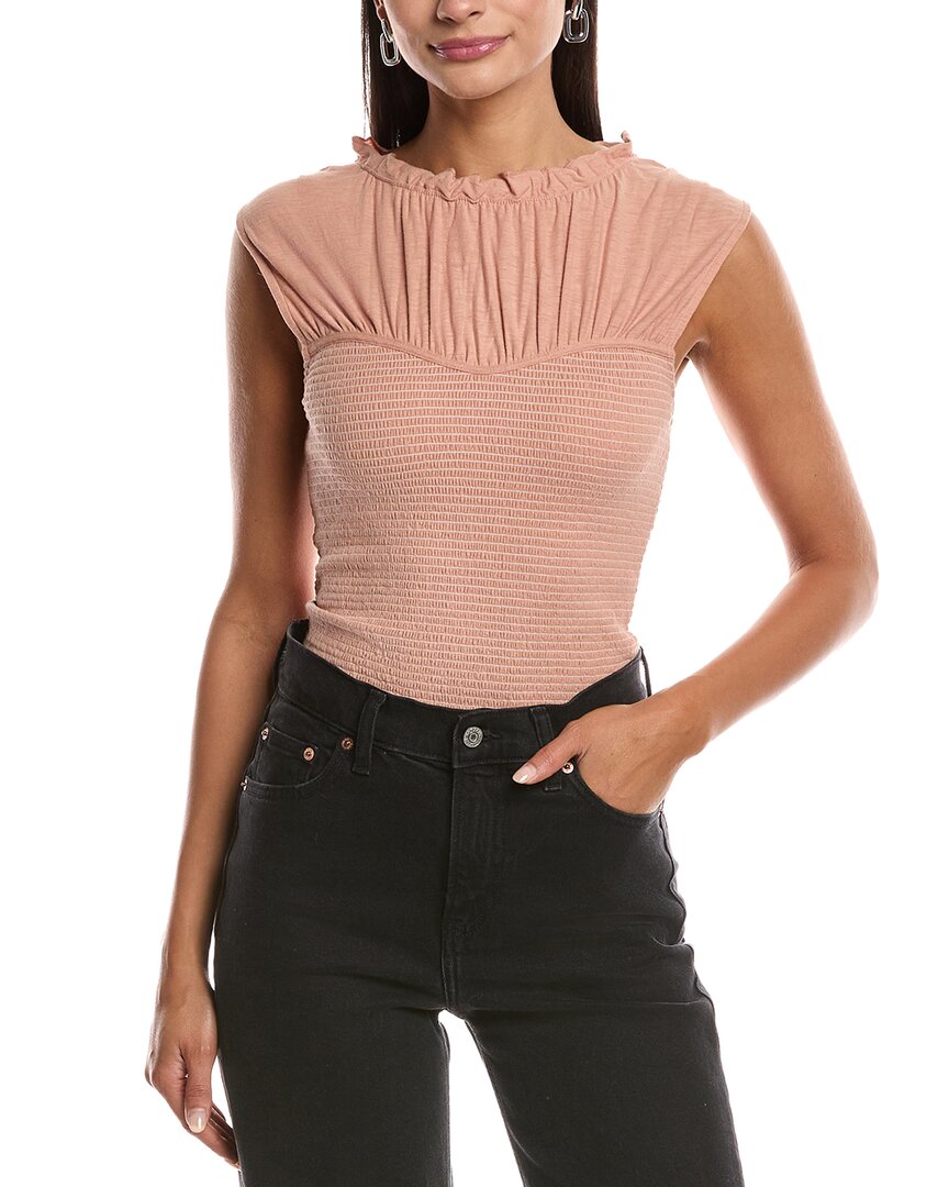 Nation Ltd Cynthia Smocked Tank Top In Nude
