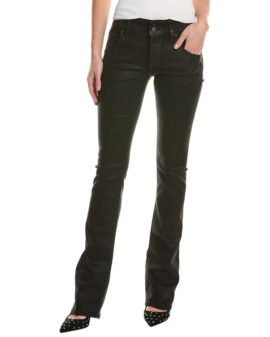 Hudson Jeans Beth Mid-rise Coated Black Beauty Baby Bootcut Jean In Black