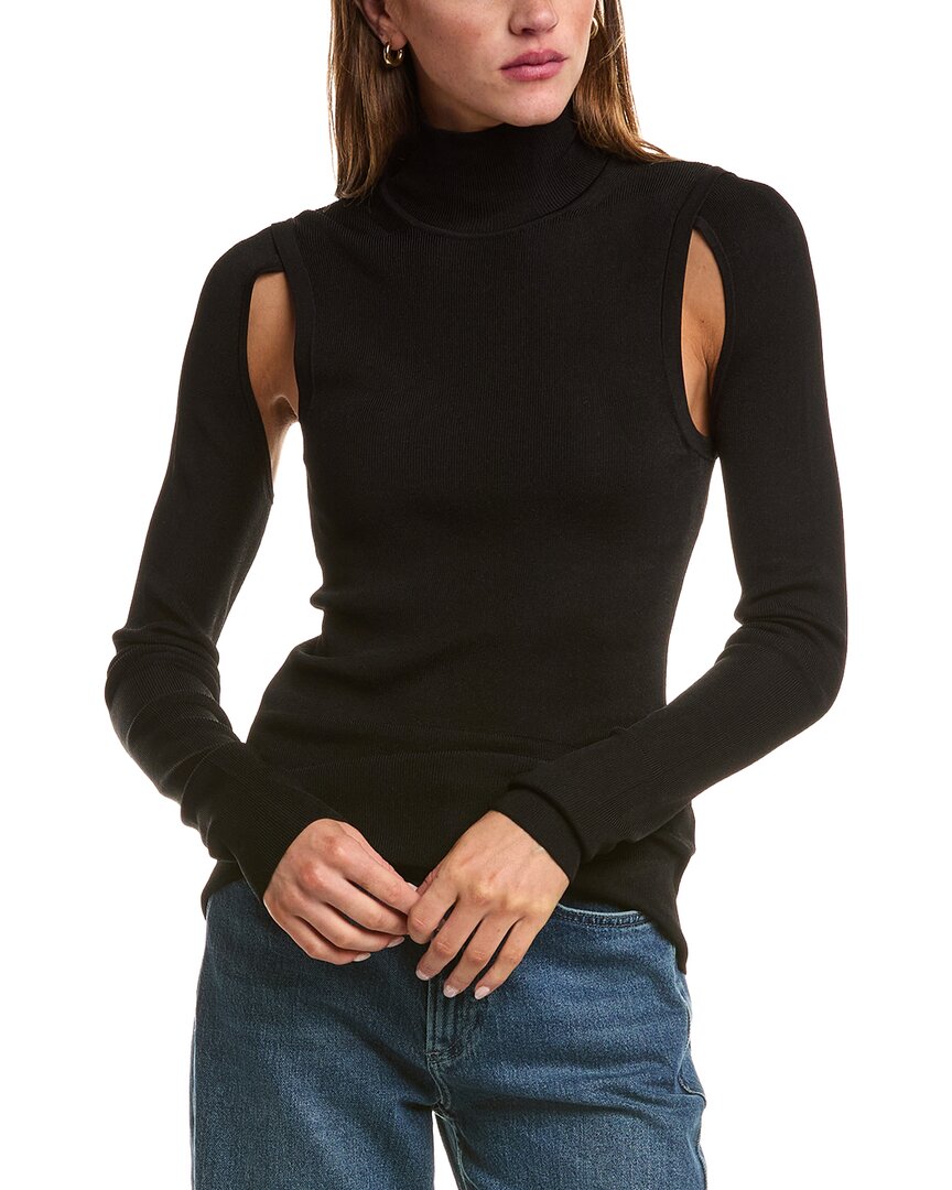 Helmut Lang Air Turtleneck Top In Black