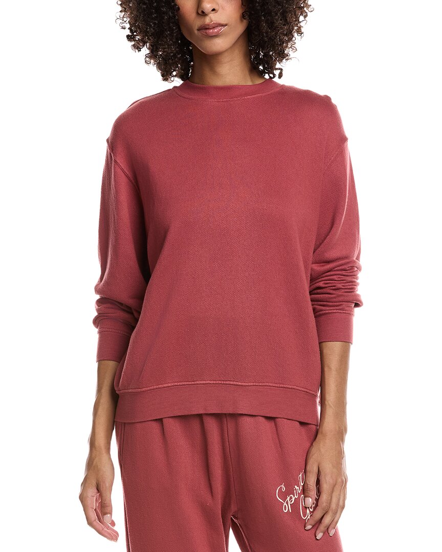 Spiritual Gangster Insignia Bardot Sweatshirt In Red