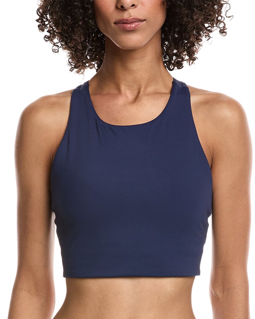 Spiritual Gangster Laurel Longline Bra In Blue