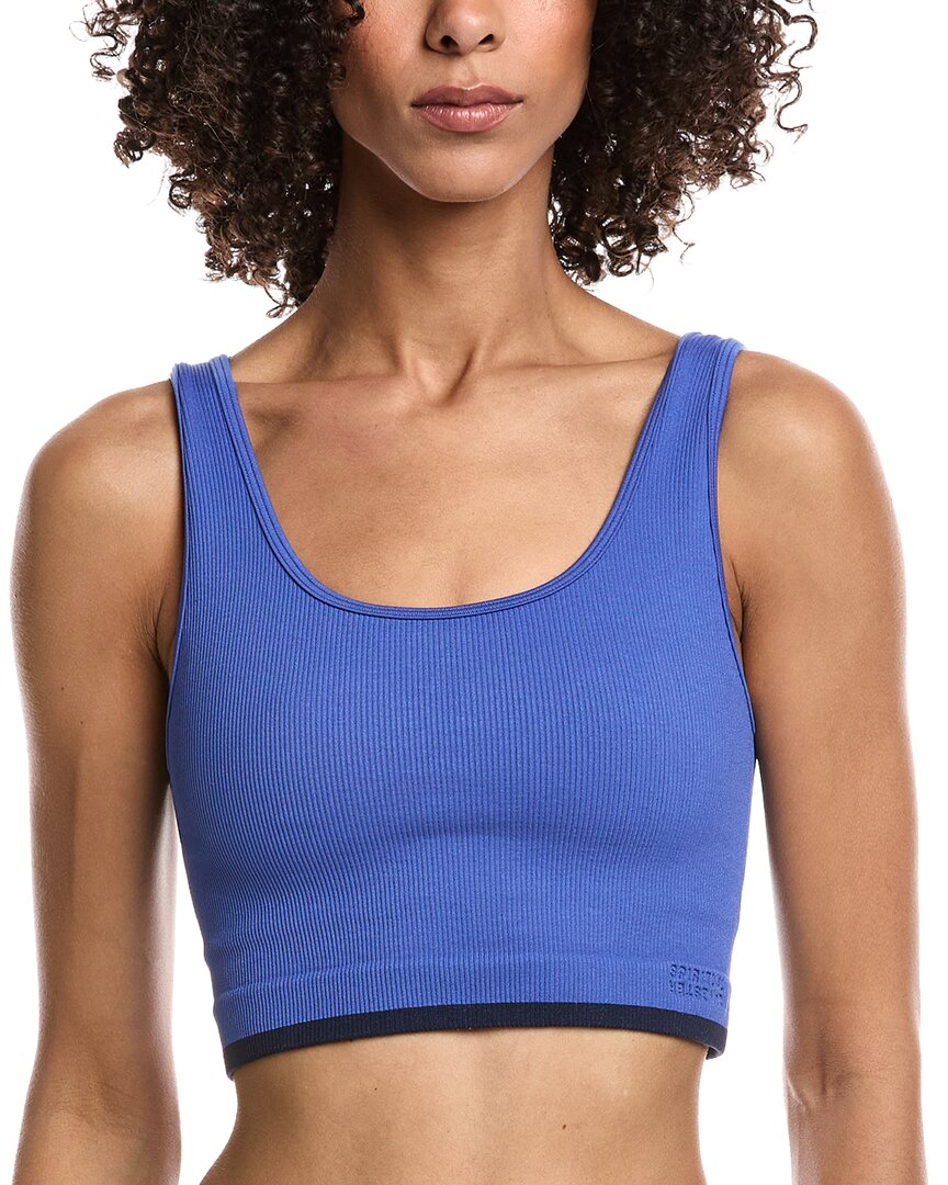 Spiritual Gangster Love Longline Bra In Blue