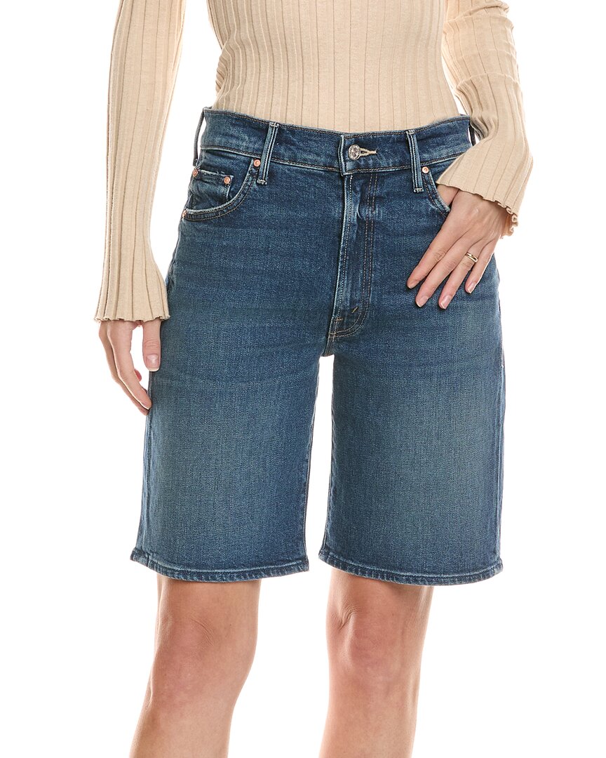 Mother The Undercover Bermuda Denim Short In Blue