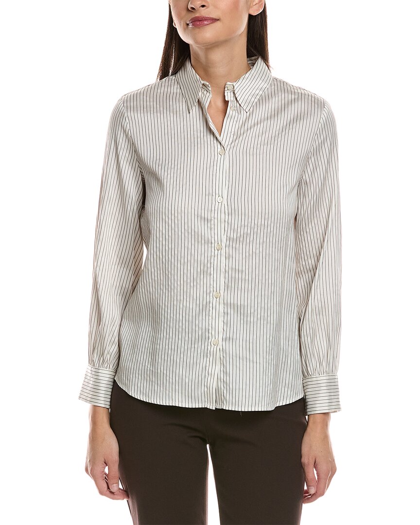 Peserico Silk-blend Blouse In White