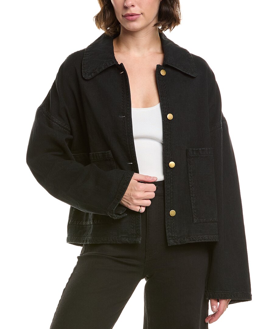 Elan Denim Jacket In Black