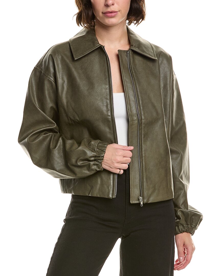 Elan Denim Jacket In Green