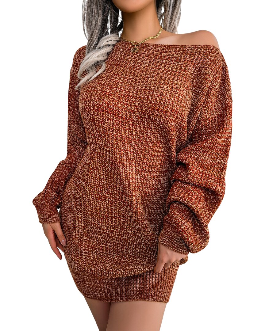 Lily Kim Mini Dress In Brown
