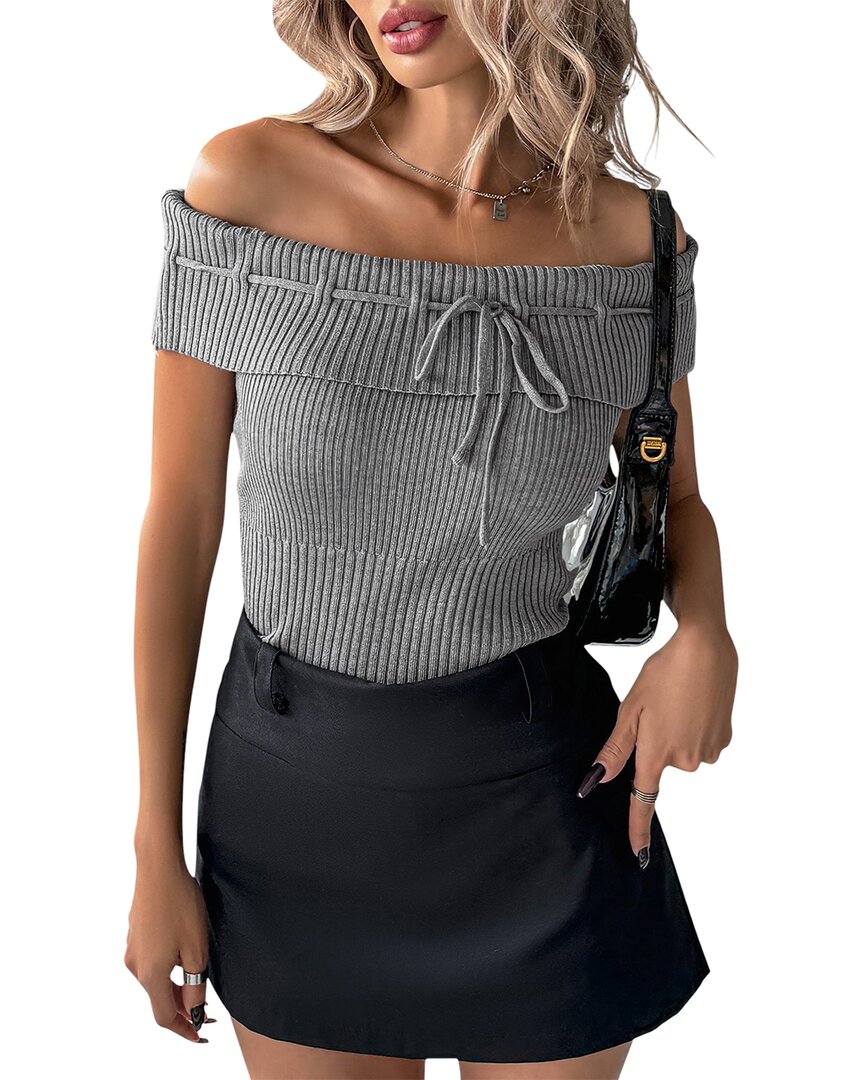 Sarah Woodz Top In Gray