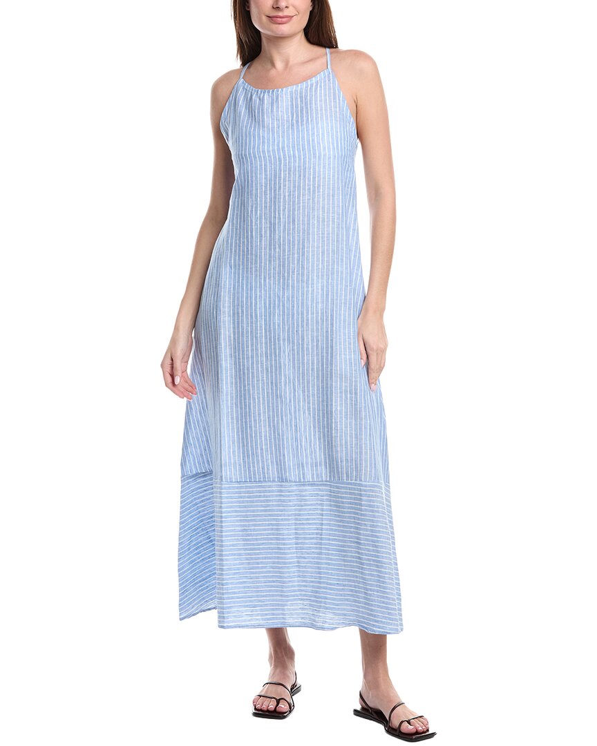 Vitamin A Mari Linen Maxi Dress In Blue