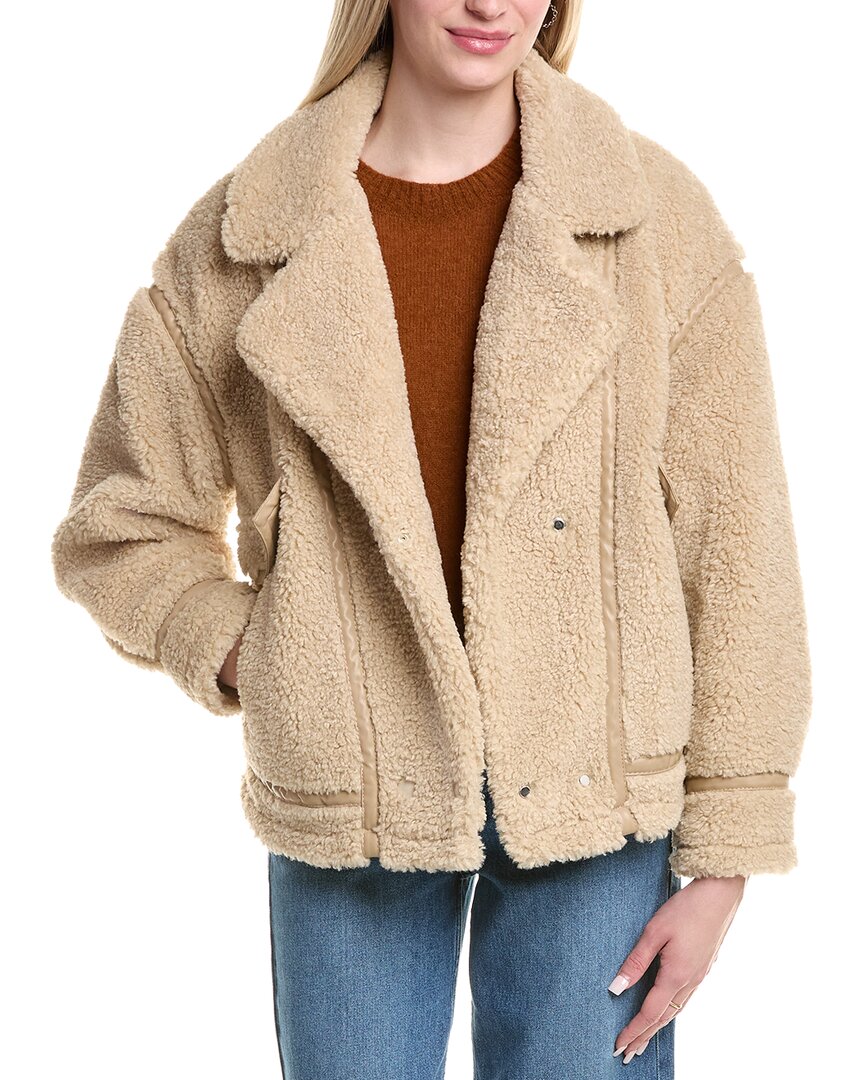 Z Supply Ari Sherpa Coat In Neutral