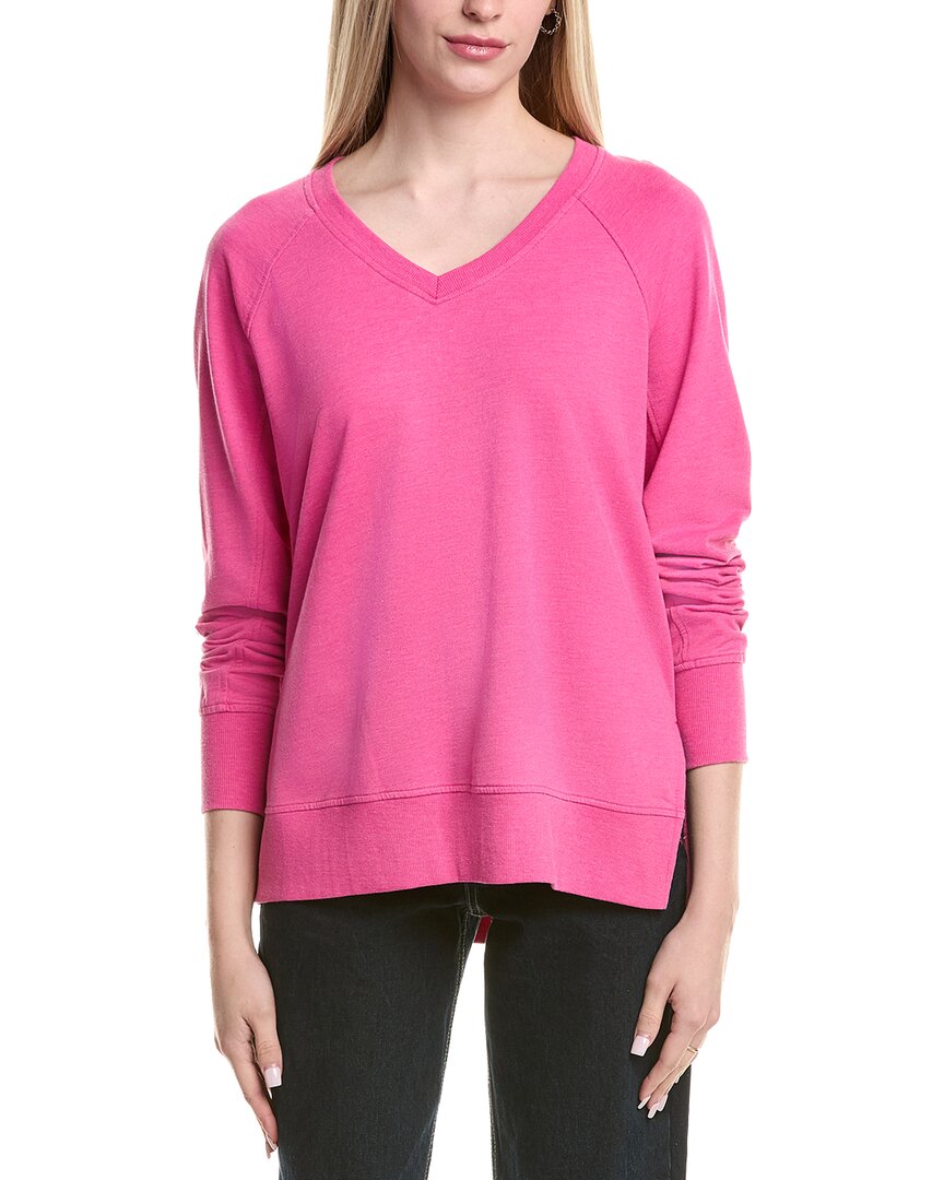 Z Supply Weekender V-neck Sweater In Pink
