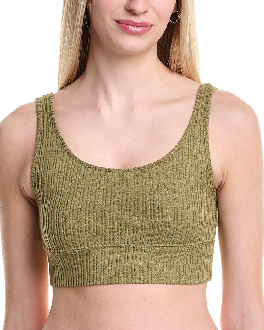 Z Supply Zoe Mini Rib Tank Bra In Green